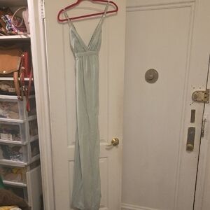 Chic Backless Light Blue Dress